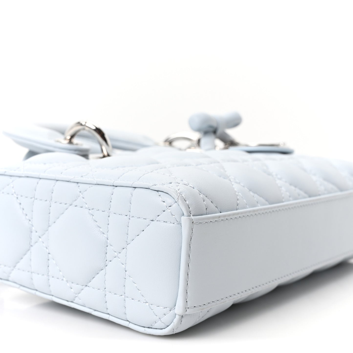 Lambskin Cannage Small Lady D-Joy Light Blue