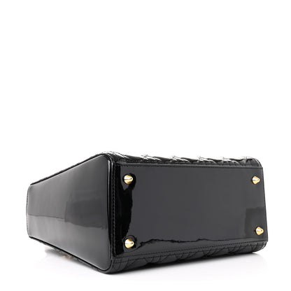 Christian Dior Patent Cannage Medium Lady Dior Black 4 of 10