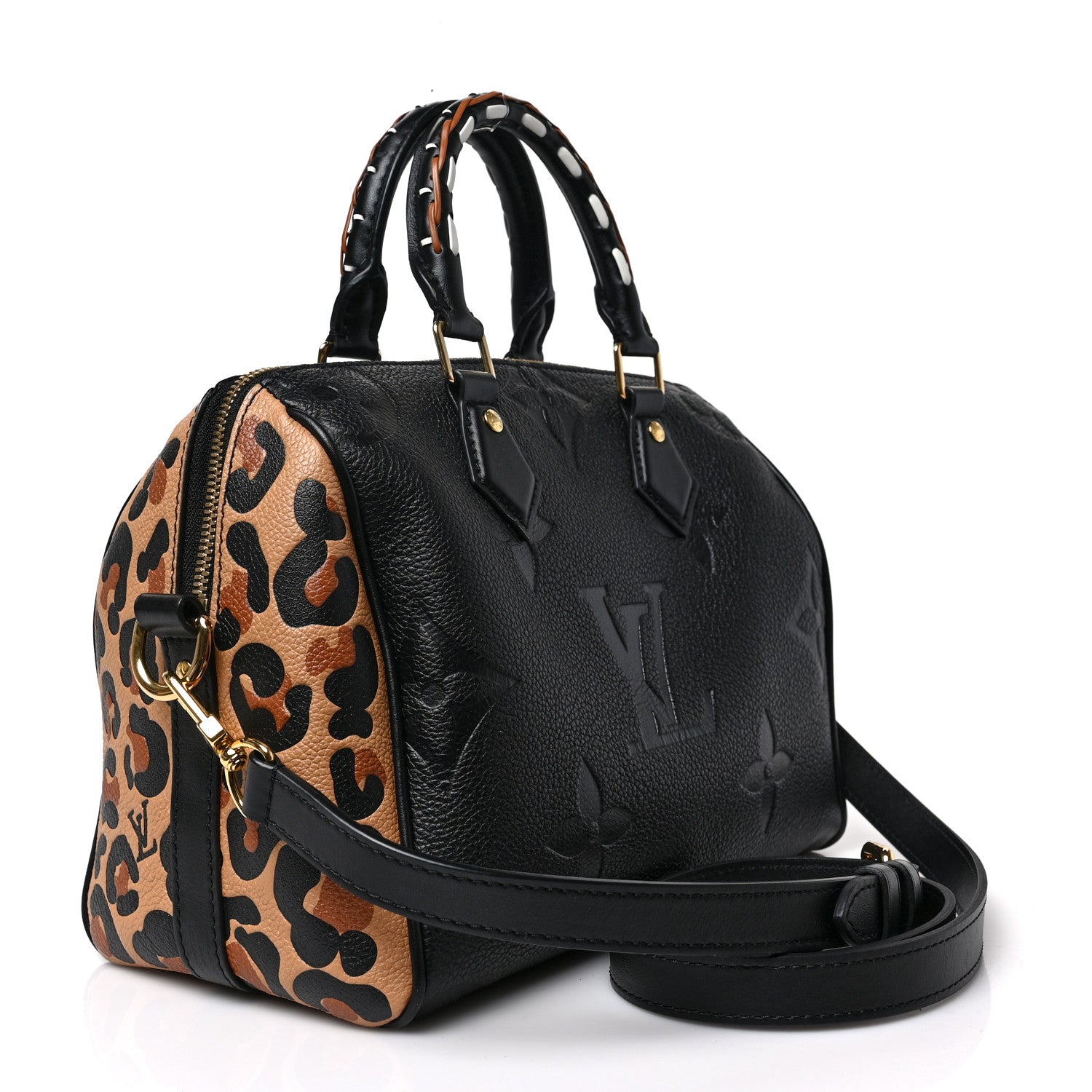 Louis Vuitton Empreinte Monogram Giant Wild At Heart Speedy Bandouliere 25 Black 3 of 8