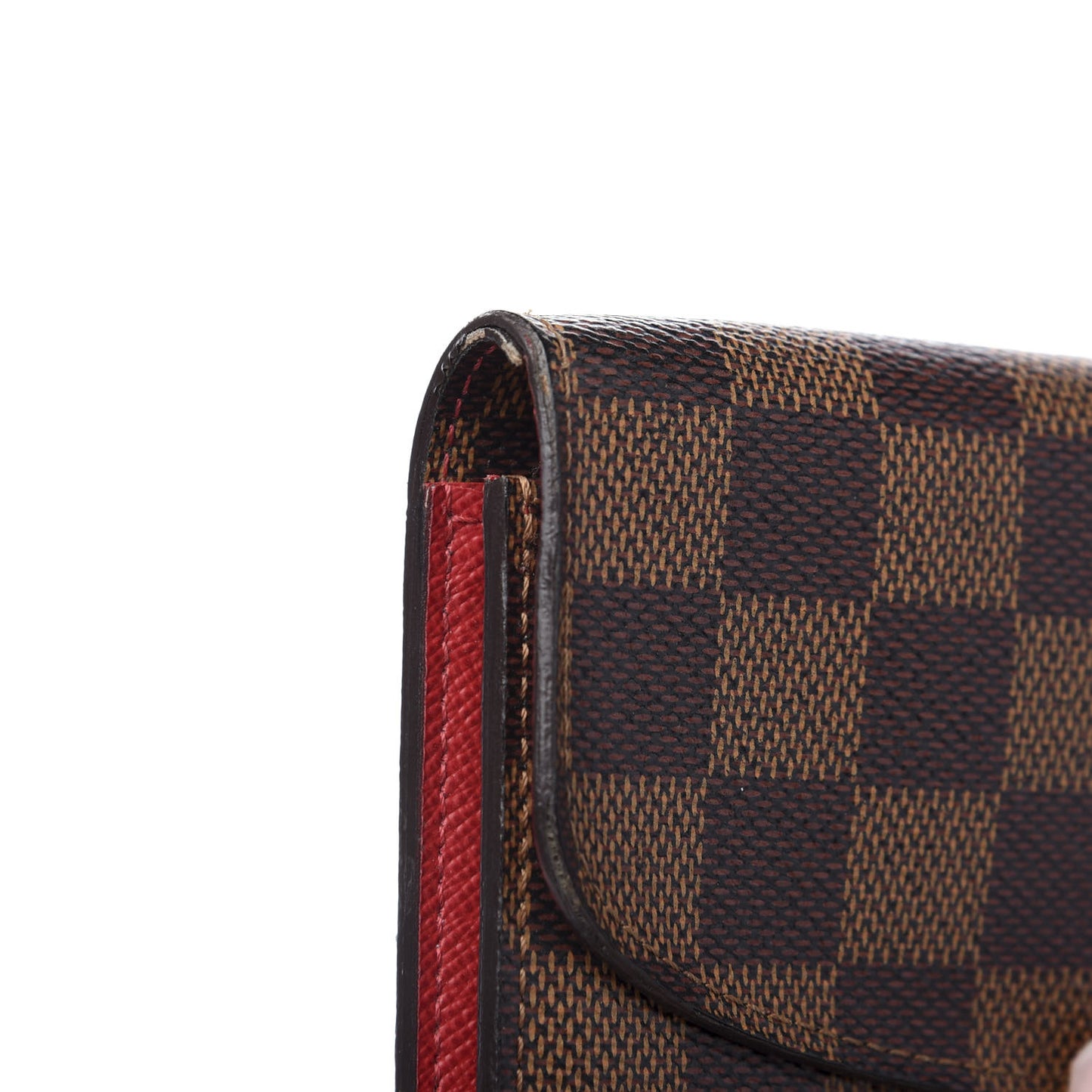 Damier Ebene Emilie Wallet Red