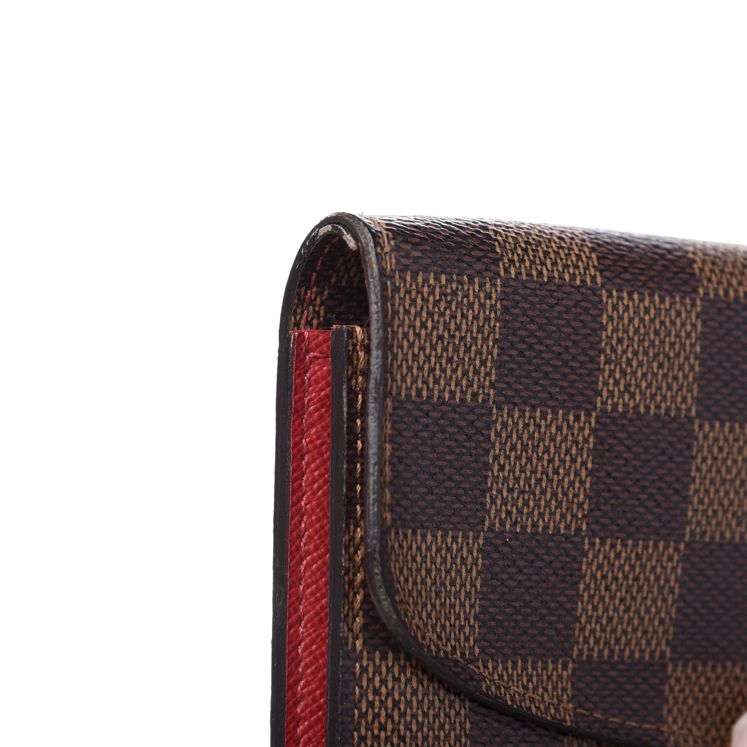 Louis Vuitton Damier Ebene Emilie Wallet Red 8 of 10