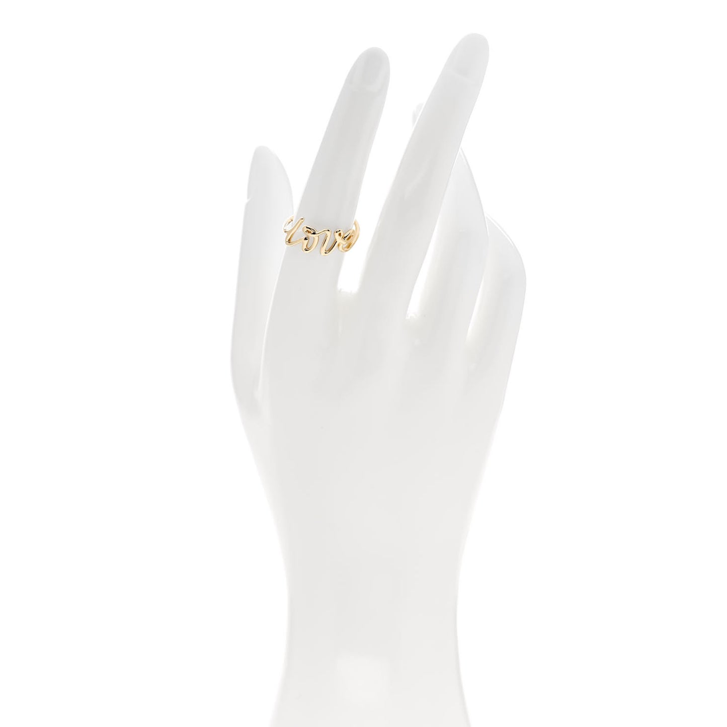 18K Yellow Gold Paloma's Graffiti Love Ring 53 6.5