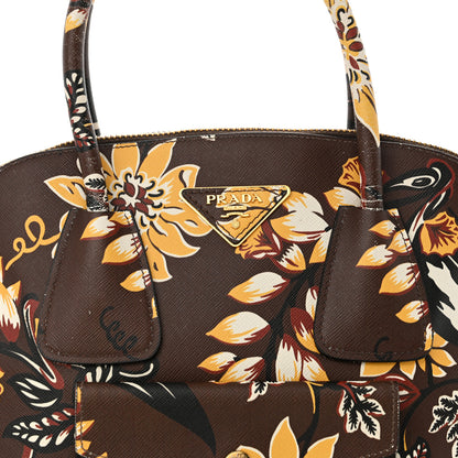 Prada Saffiano Print Top Handle Brown Multicolor 8 of 16