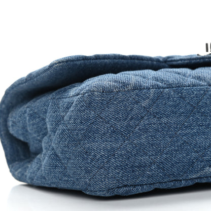 Chanel Denim Quilted CC Print Medium Single Flap Blue 8 of 11