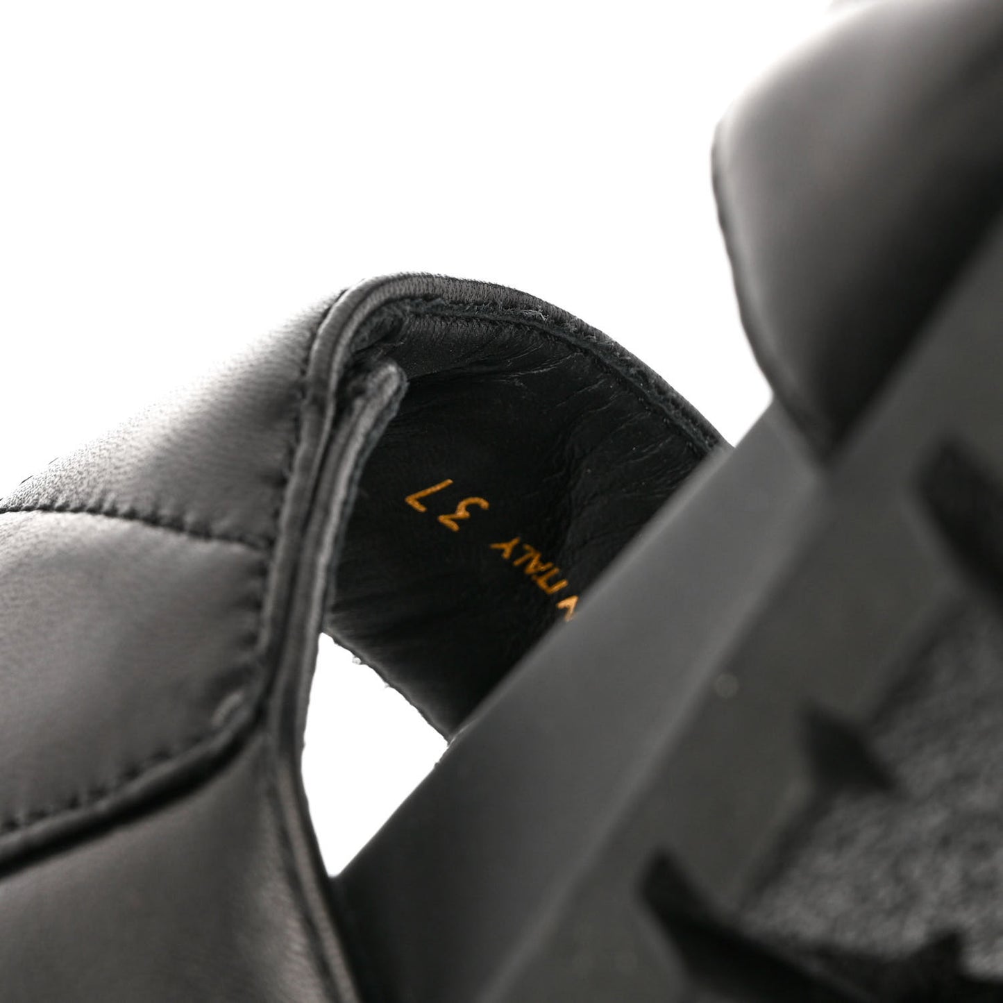 Nappa Logo Quilted 20mm Sport Sandals 37 Black