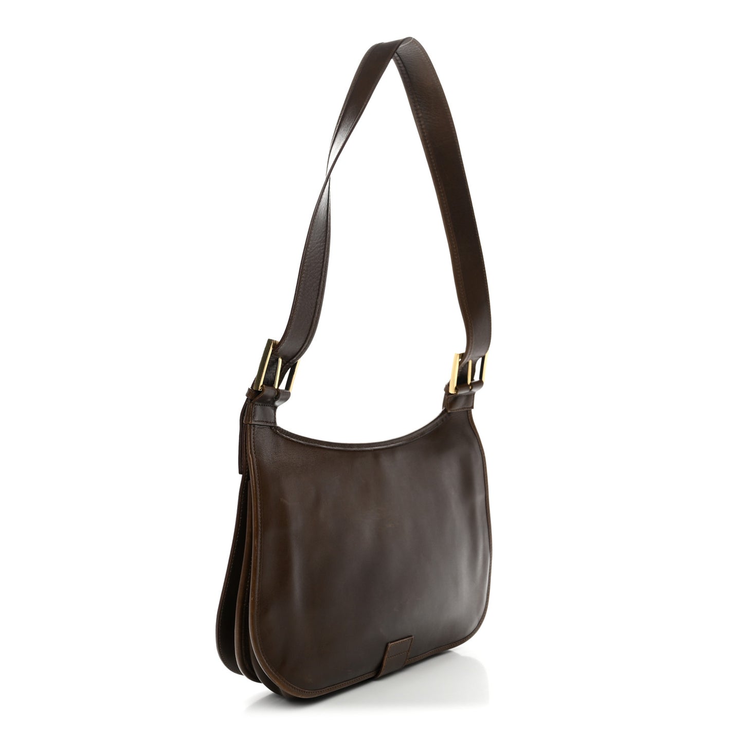 Calfskin Hobo Bag Brown