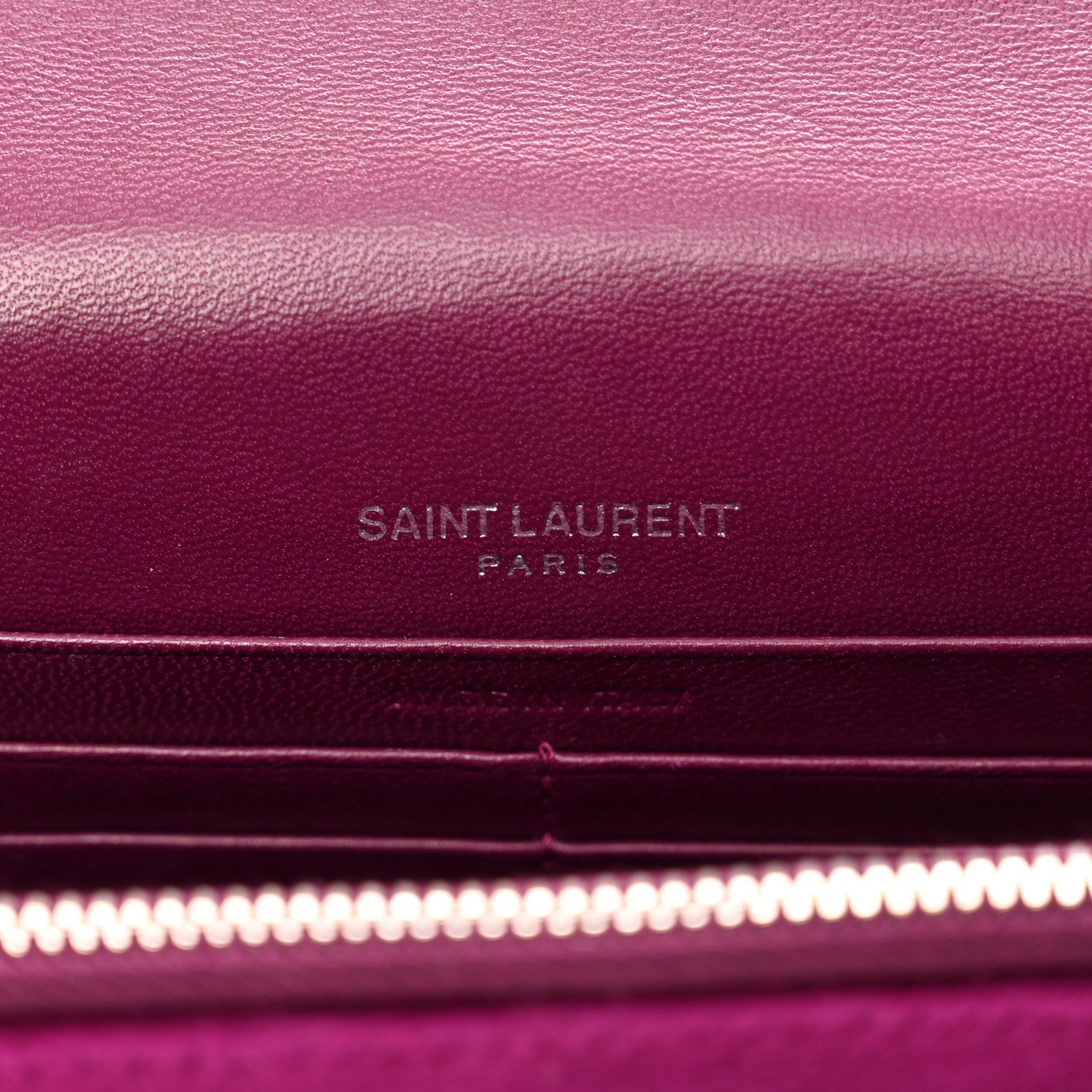 Saint Laurent Velvet Crystal Monogram Kate Tassel Chain Wallet 7 of 10
