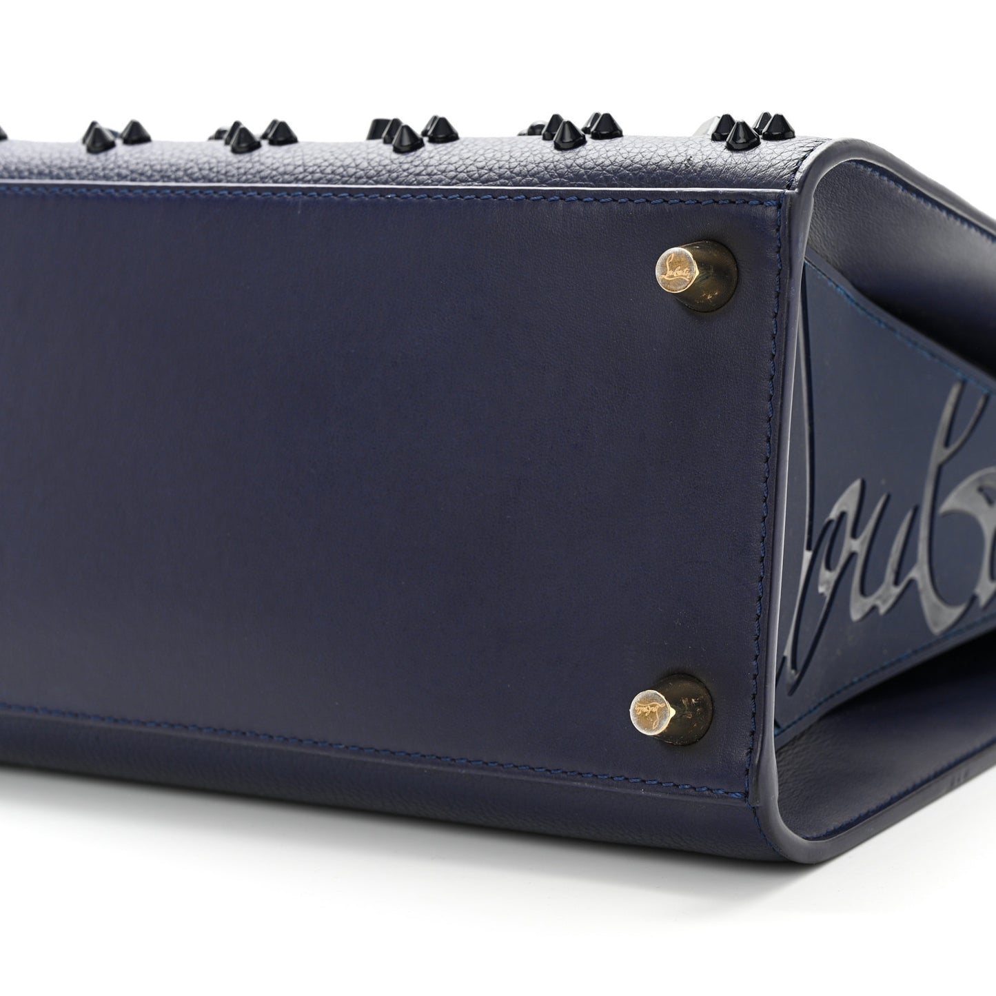 Calfskin Spikes Loubinthesky Medium Paloma Navy Blue