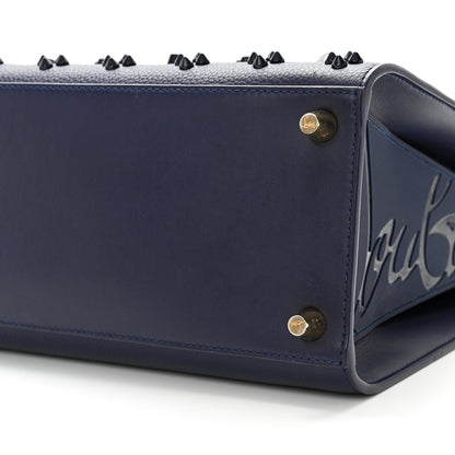 Christian Louboutin Calfskin Spikes Loubinthesky Medium Paloma Navy Blue 10 of 11