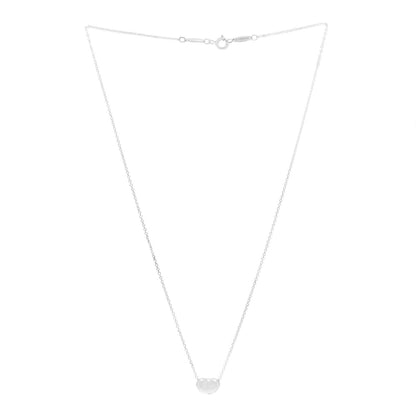 Tiffany Sterling Silver 9mm Elsa Peretti Bean Pendant Necklace 3 of 6