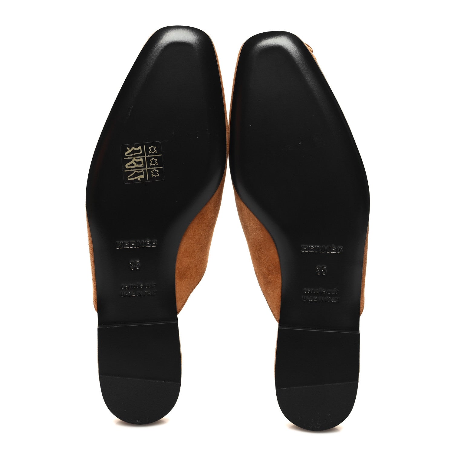 Hermes Suede Goatskin Womens Declic Mule 35 5 of 9