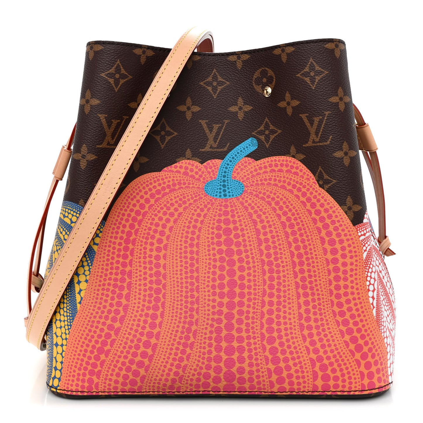 LV X YK Monogram Kusama Pumpkin Neonoe MM