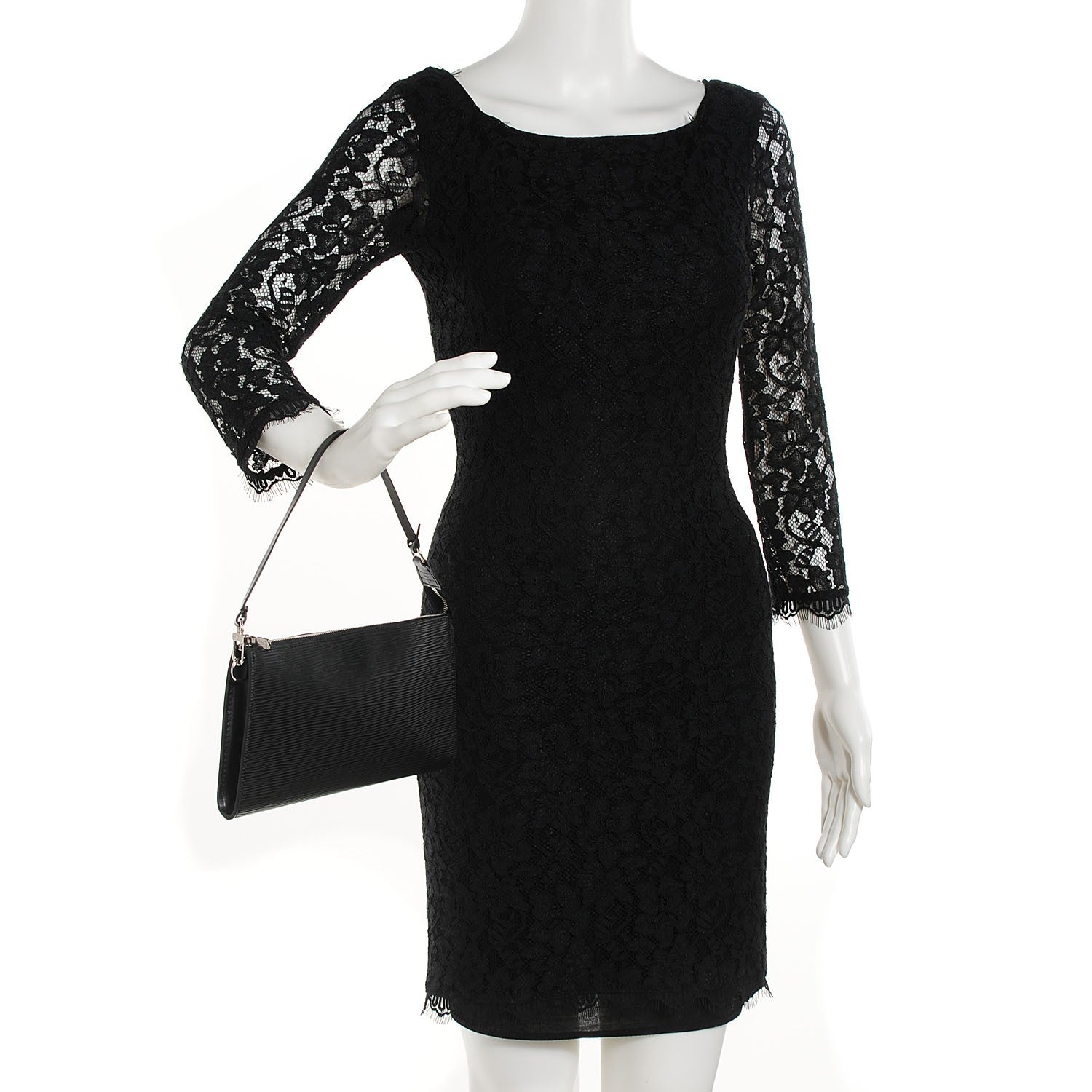 Louis Vuitton Epi Pochette Accessories 24 Black 2 of 7