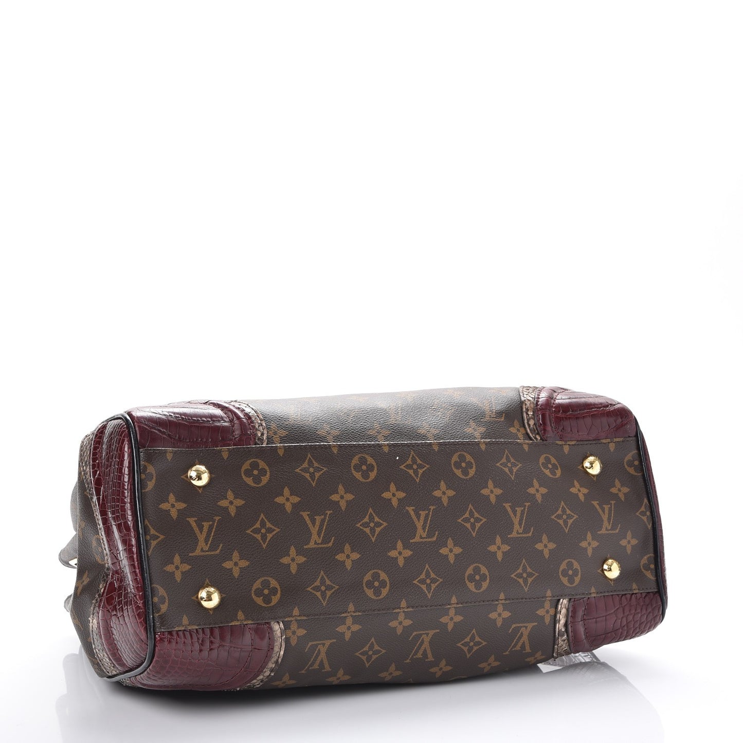 Monogram Python Alligator Monogramissime Exotic Shopper GM Bordeaux