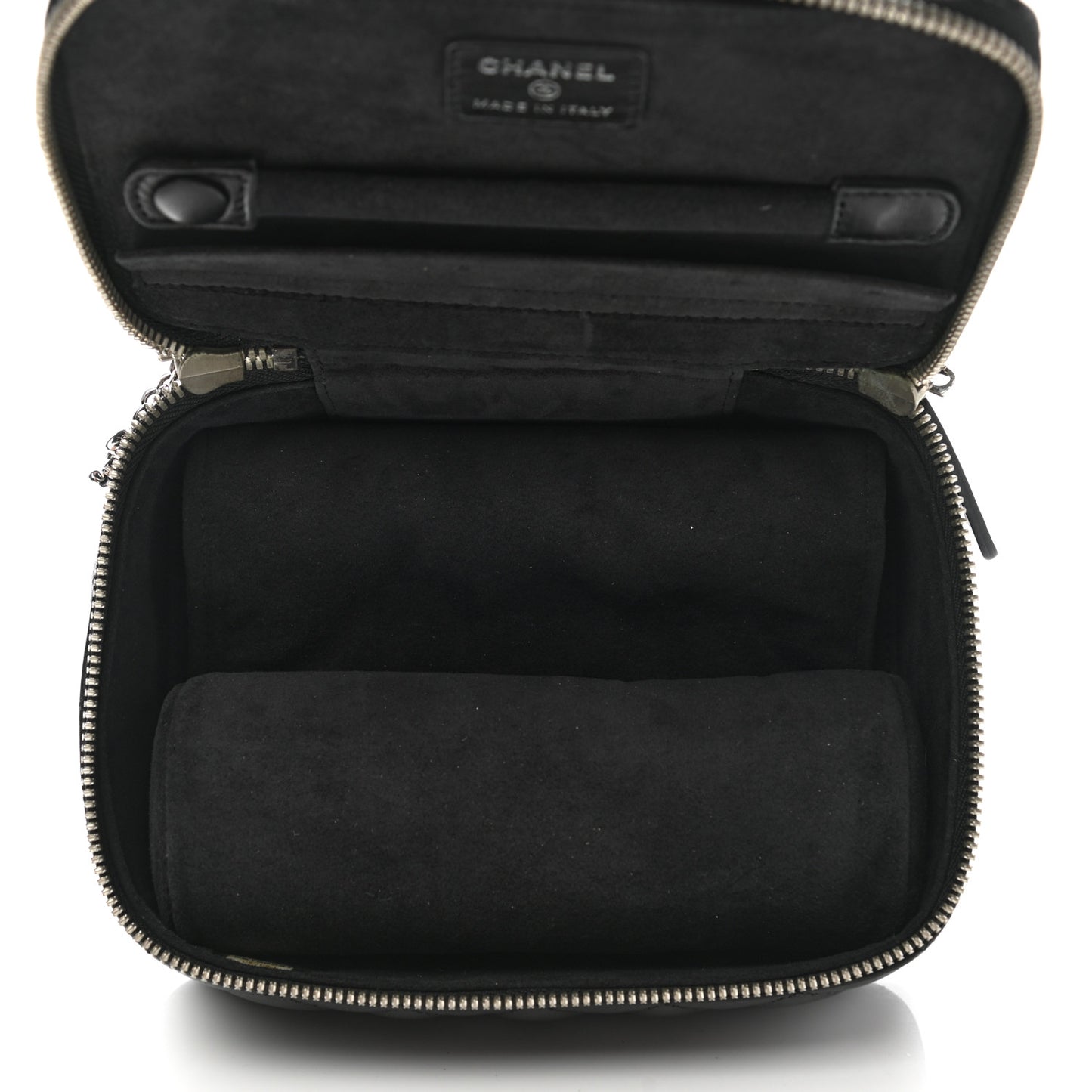 Lambskin Quilted Jewelry Case Black