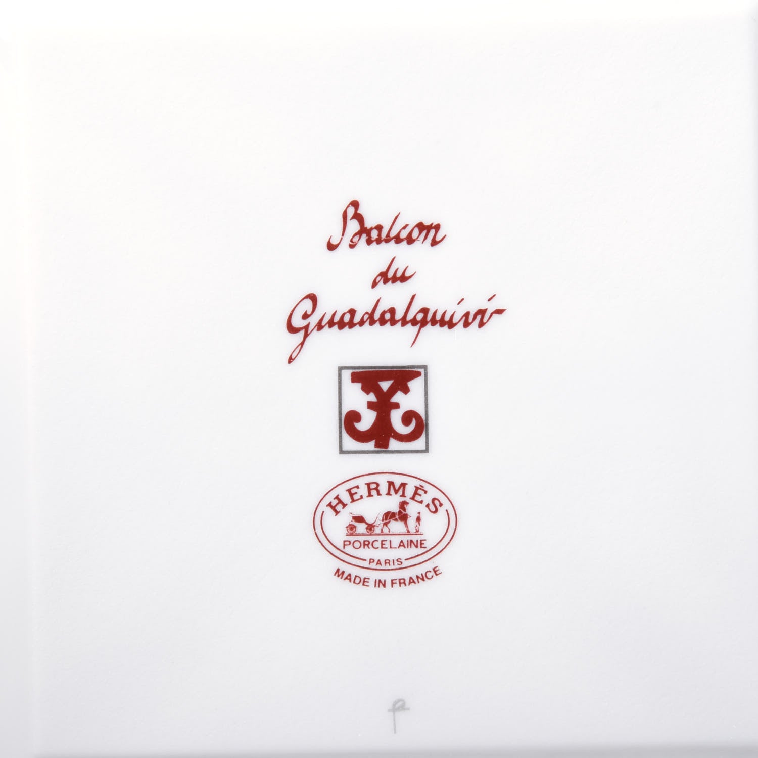 Hermes Porcelain Balcon du Guadalquivir Square Plate 5 of 6