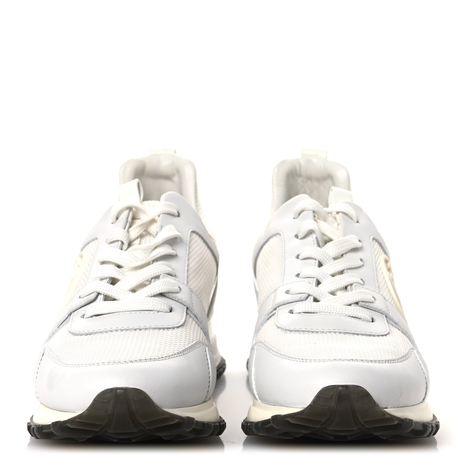 Louis Vuitton Calfskin Mesh Run Away Sneakers 37.5 White 3 of 12