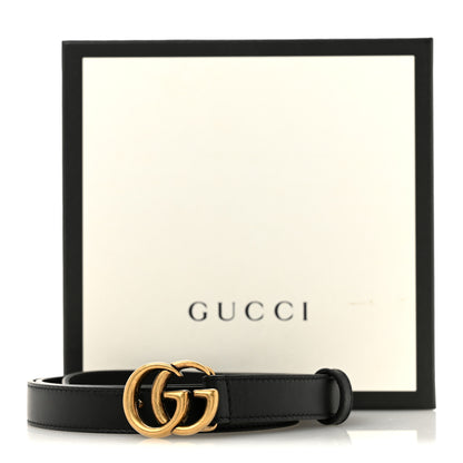 Gucci Calfskin Double G 20mm Belt 95 38 Black 6 of 6