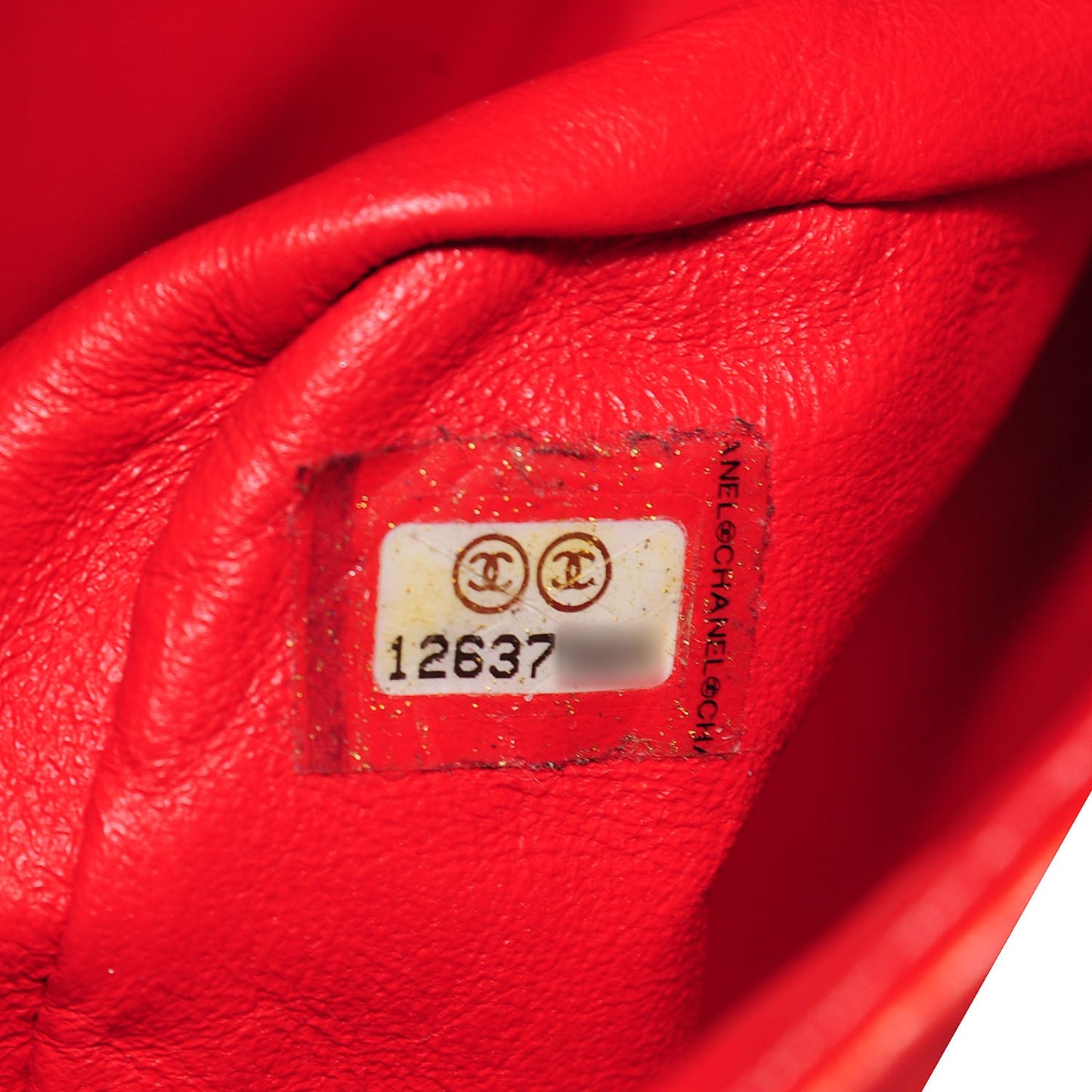 Washed Lambskin Quilted Maxi Single Flap Red