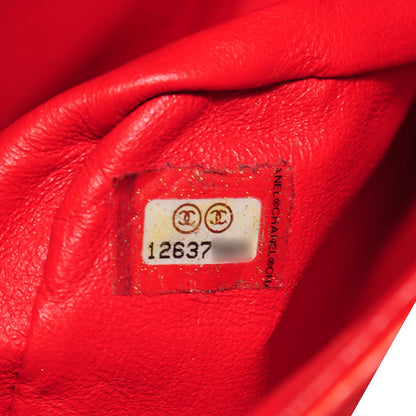 Chanel Washed Lambskin Quilted Maxi Single Flap Red 8 of 8