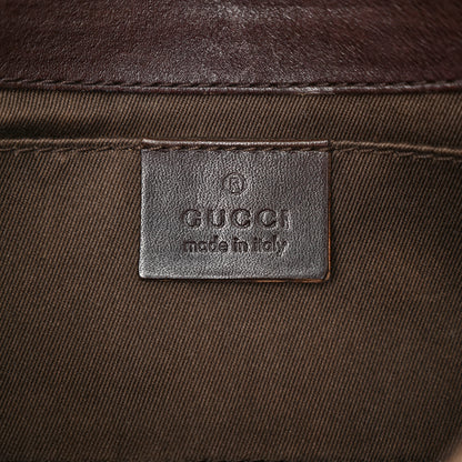 Gucci Monogram Studded Small Horsebit Clutch Dark Brown 6 of 17