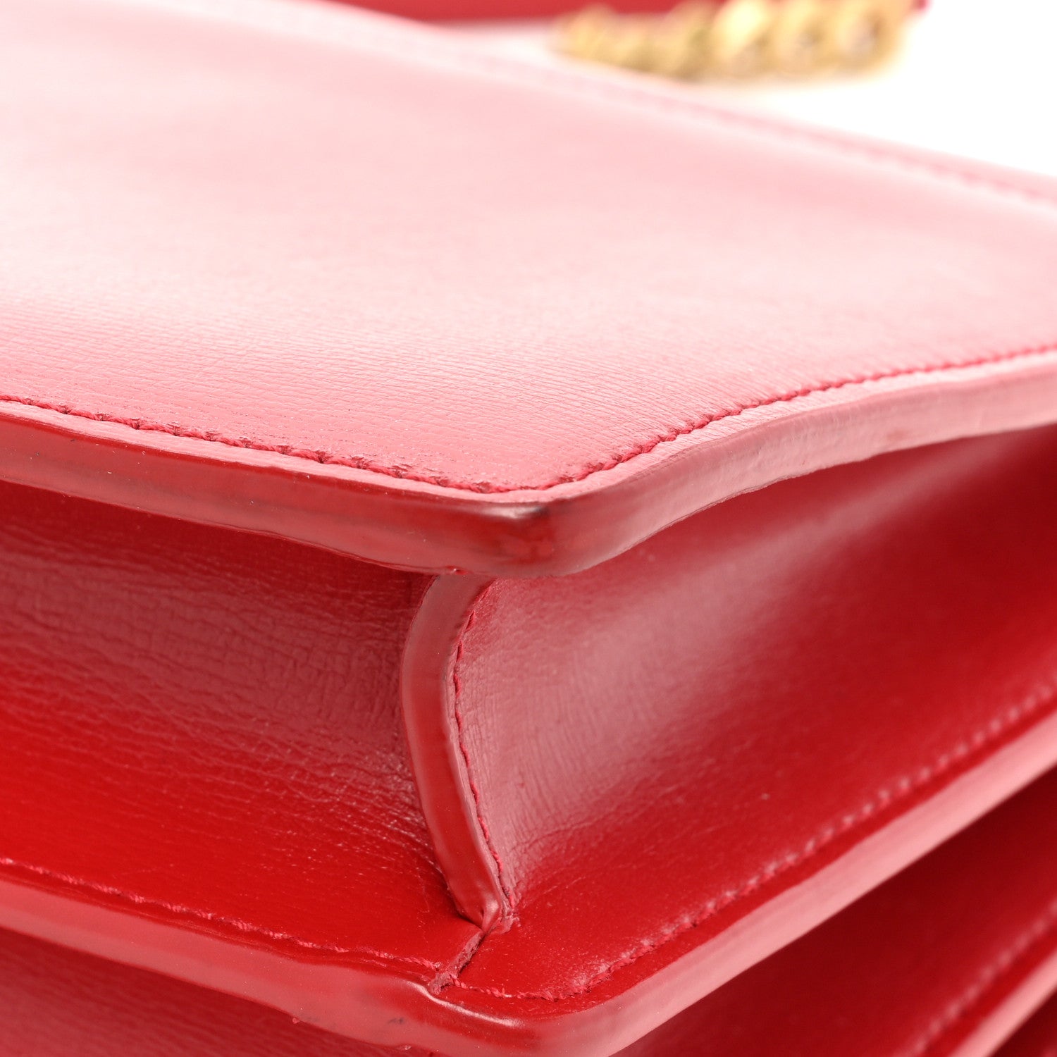 Saint Laurent Calfskin Medium Monogram Sunset Rouge Eros 13 of 13