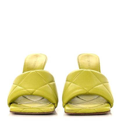 Bottega Veneta Nappa Quilted Rubber Lido Mule Sandals 38 Kiwi 3 of 10