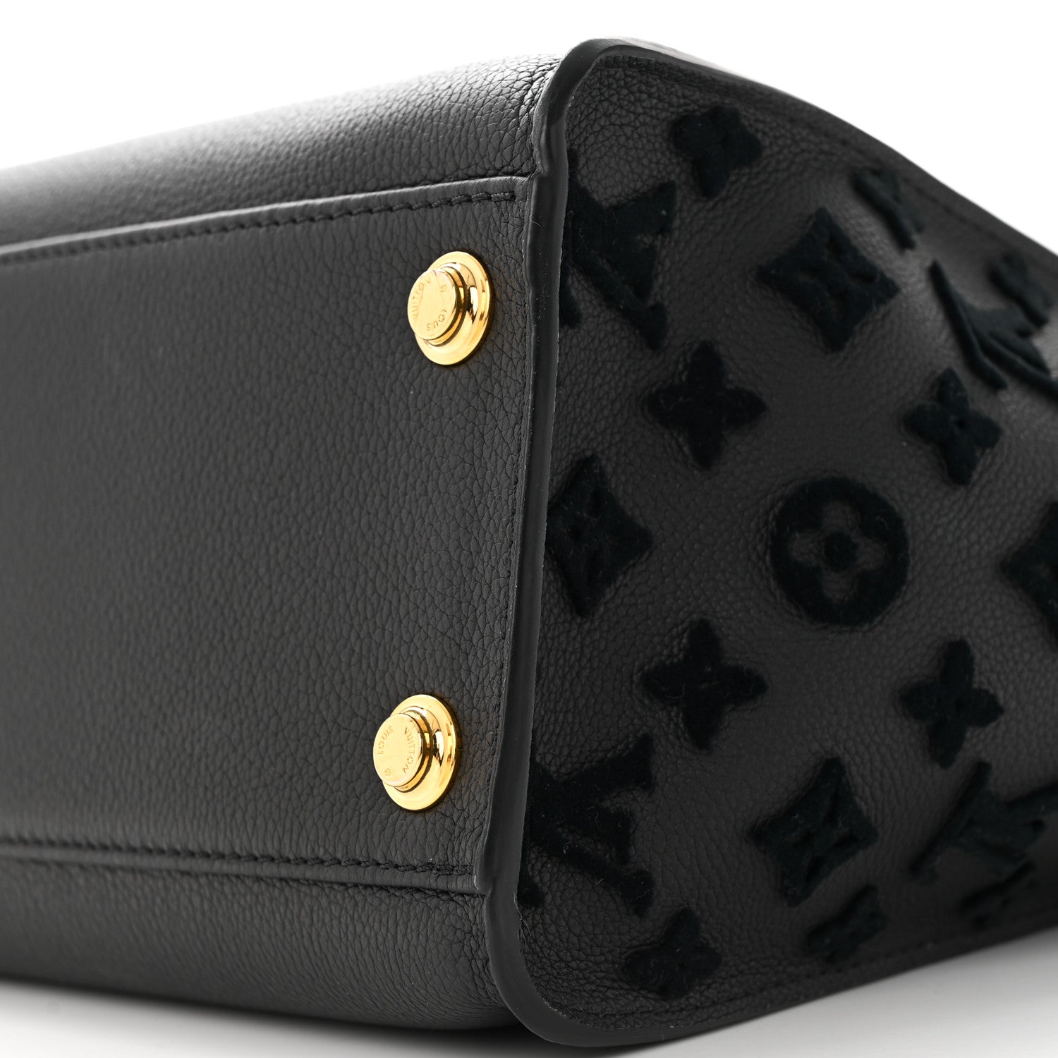 Louis Vuitton Calfskin Monogram Tufting On My Side Black 9 of 12