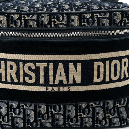Christian Dior Velvet Oblique Diortravel Vanity Case Blue 7 of 10