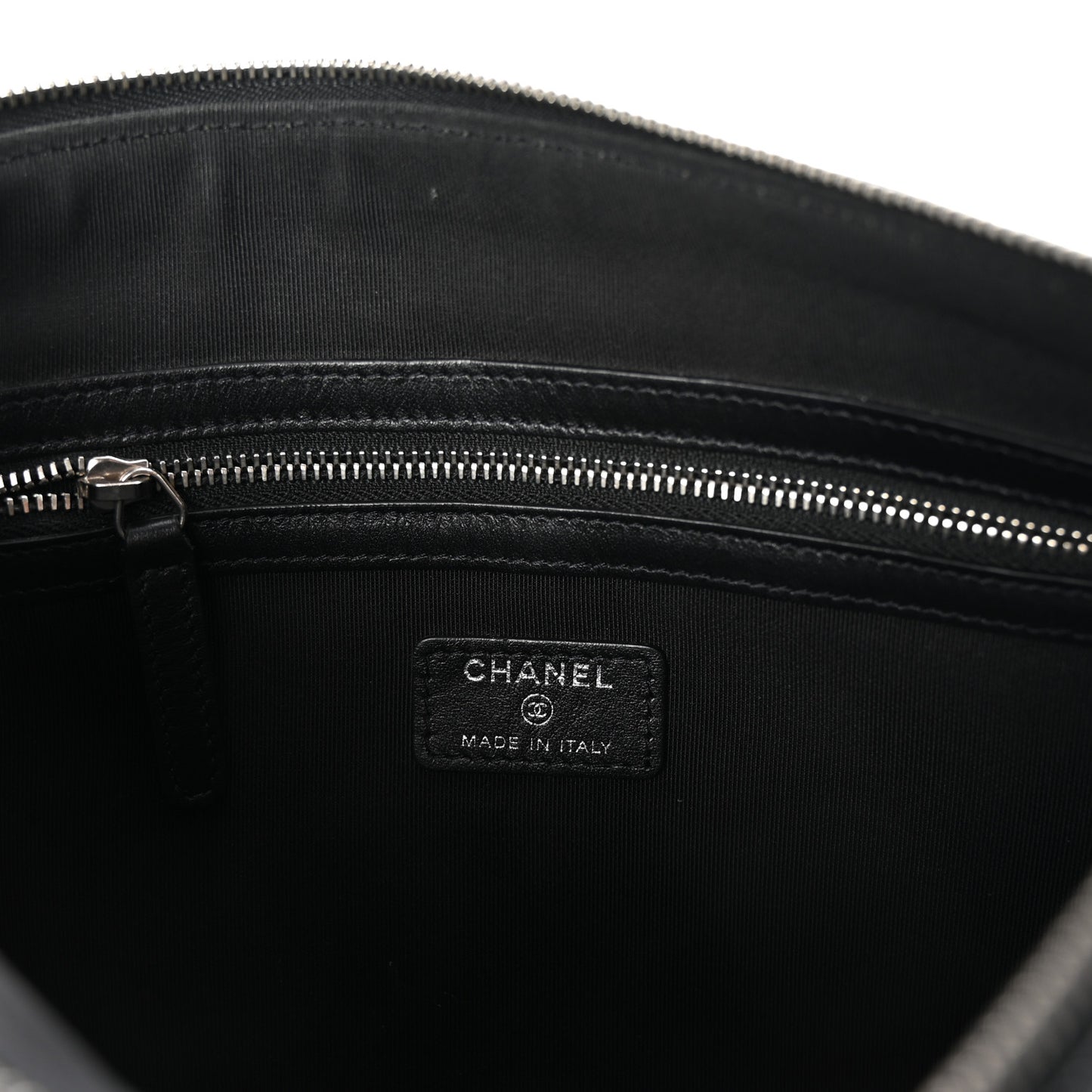 Caviar Quilted Zipped Multi Pouch Black