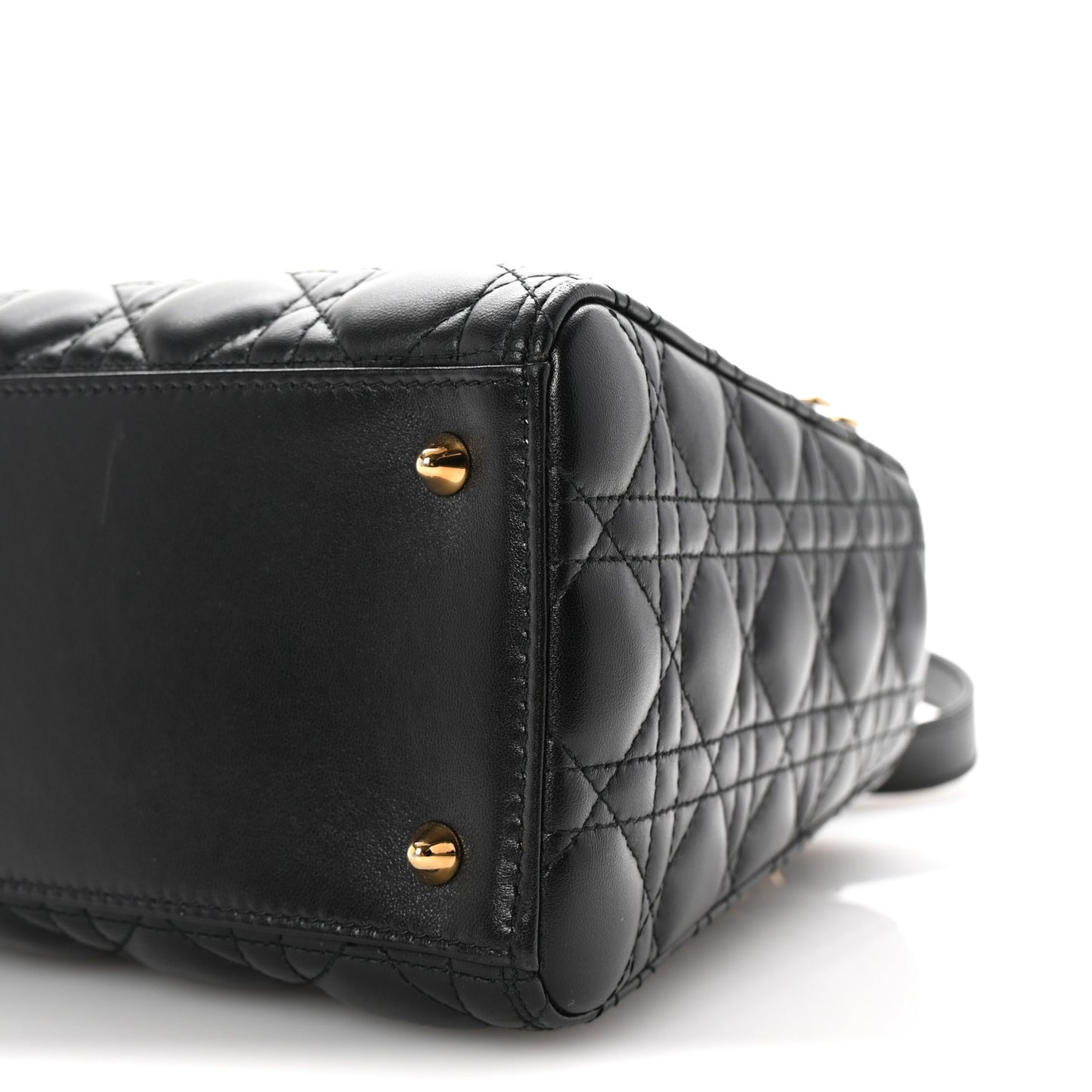 Lambskin Cannage Medium Lady Dior Black