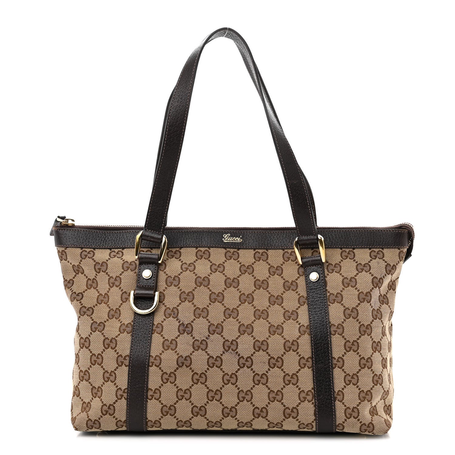 Gucci Monogram Medium Abbey Tote Dark Brown 1 of 15