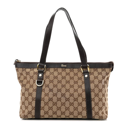 Gucci Monogram Medium Abbey Tote Dark Brown 1 of 15