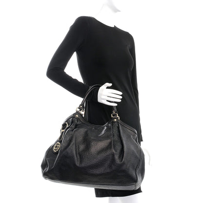 Gucci Guccissima Large Sukey Tote Black 2 of 7