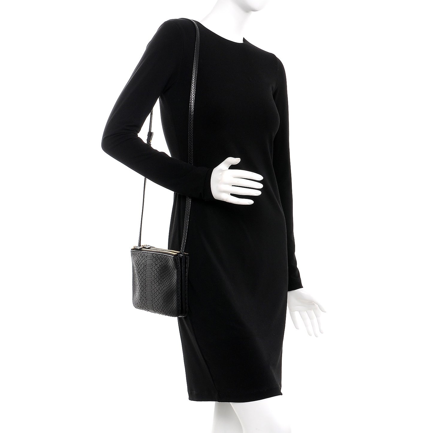 Python Small Trio Crossbody Bag Black