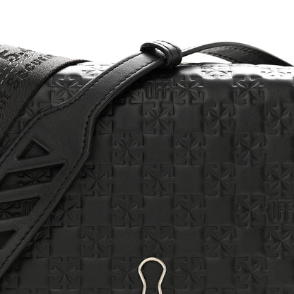 Off-White Embossed Mini Diag Binder Clip Bag Black 8 of 13
