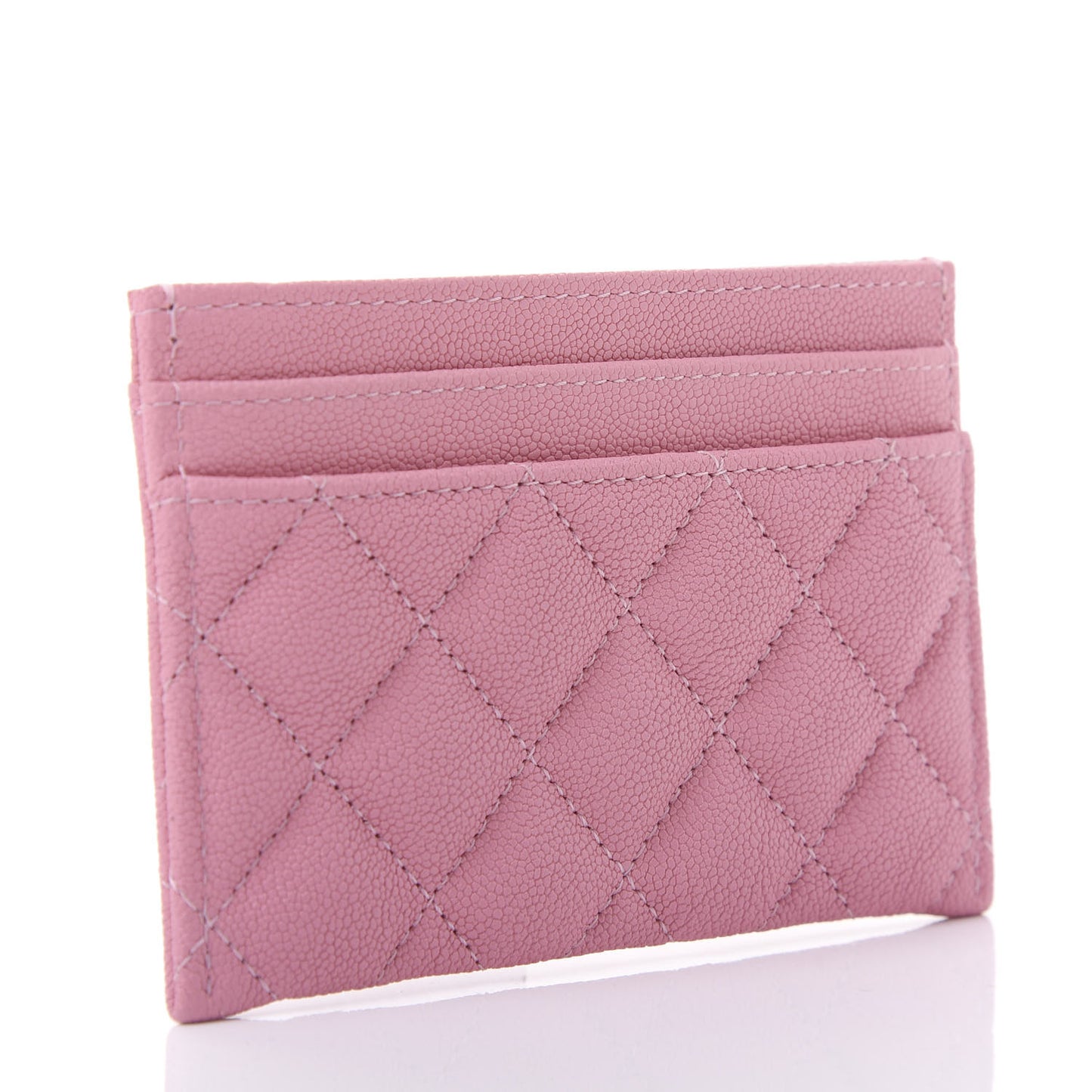 Caviar Quilted Boy Card Holder Light Pink