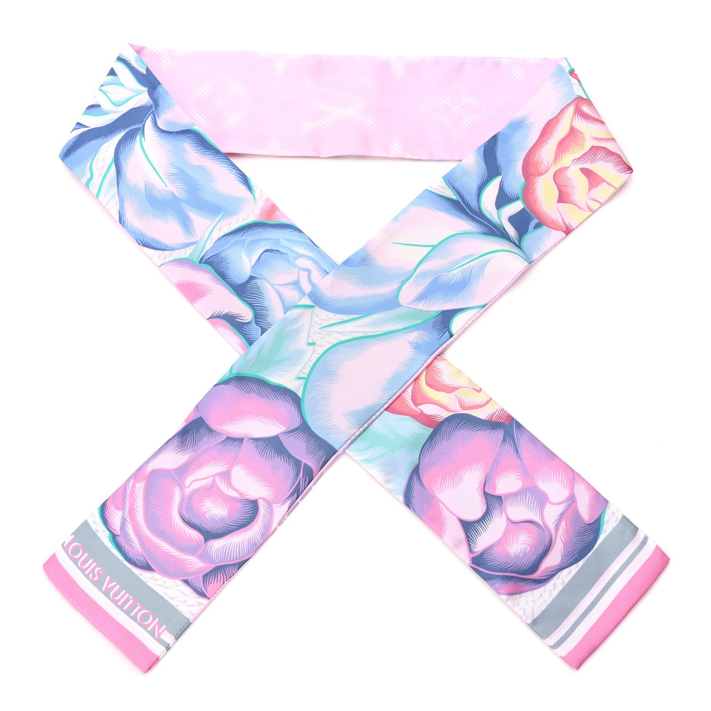 Silk Monogram Malle Fleurs Bandeau Mauve