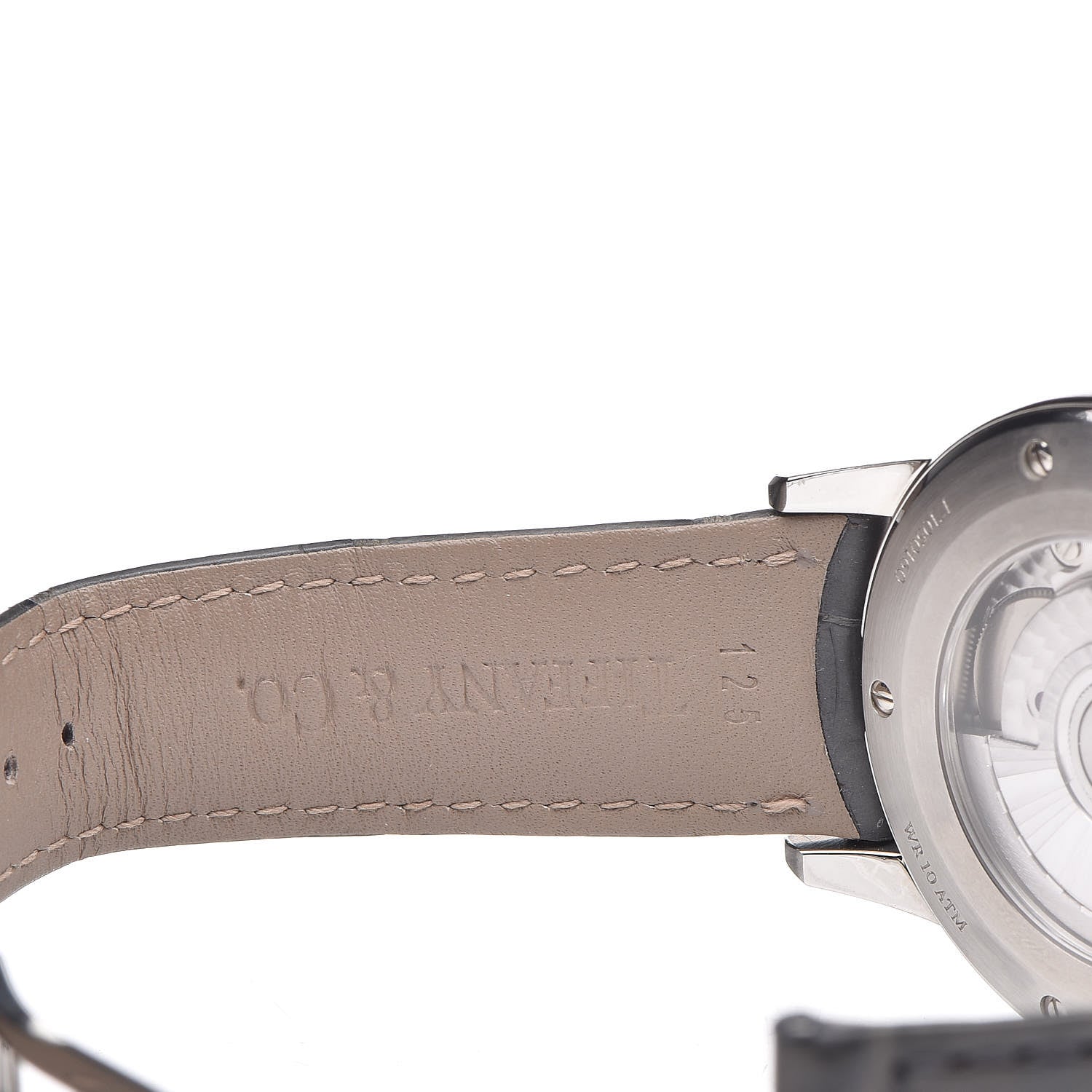Tiffany Stainless Steel Alligator 40mm CT60 3-Hand Automatic Watch Grey 7 of 10