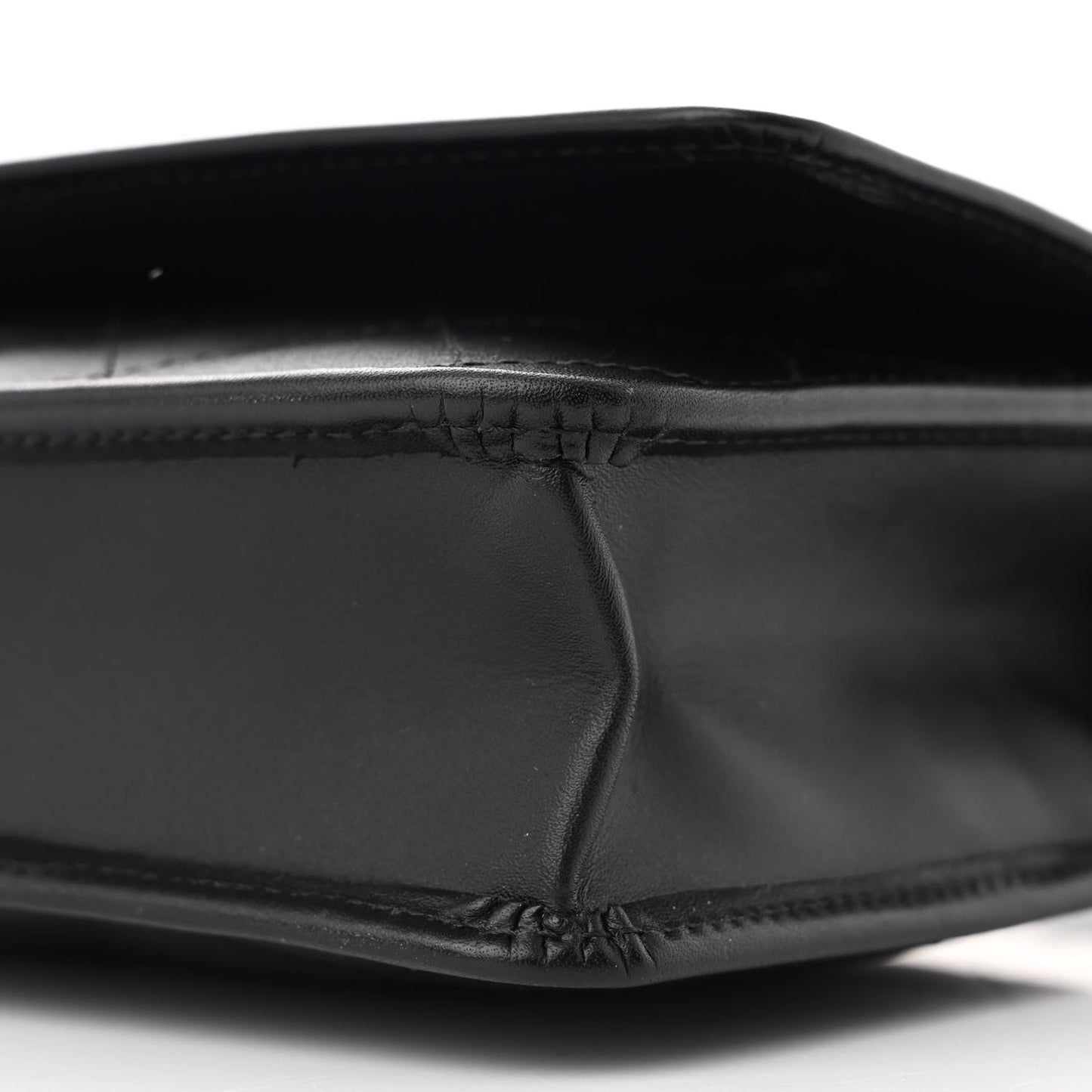 Calfskin Quilted Cambon Wallet on Chain WOC Black