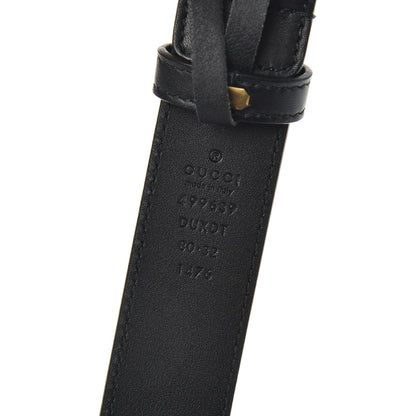 Gucci Calfskin Tiger Head Buckle Belt 80 32 Black 3 of 5