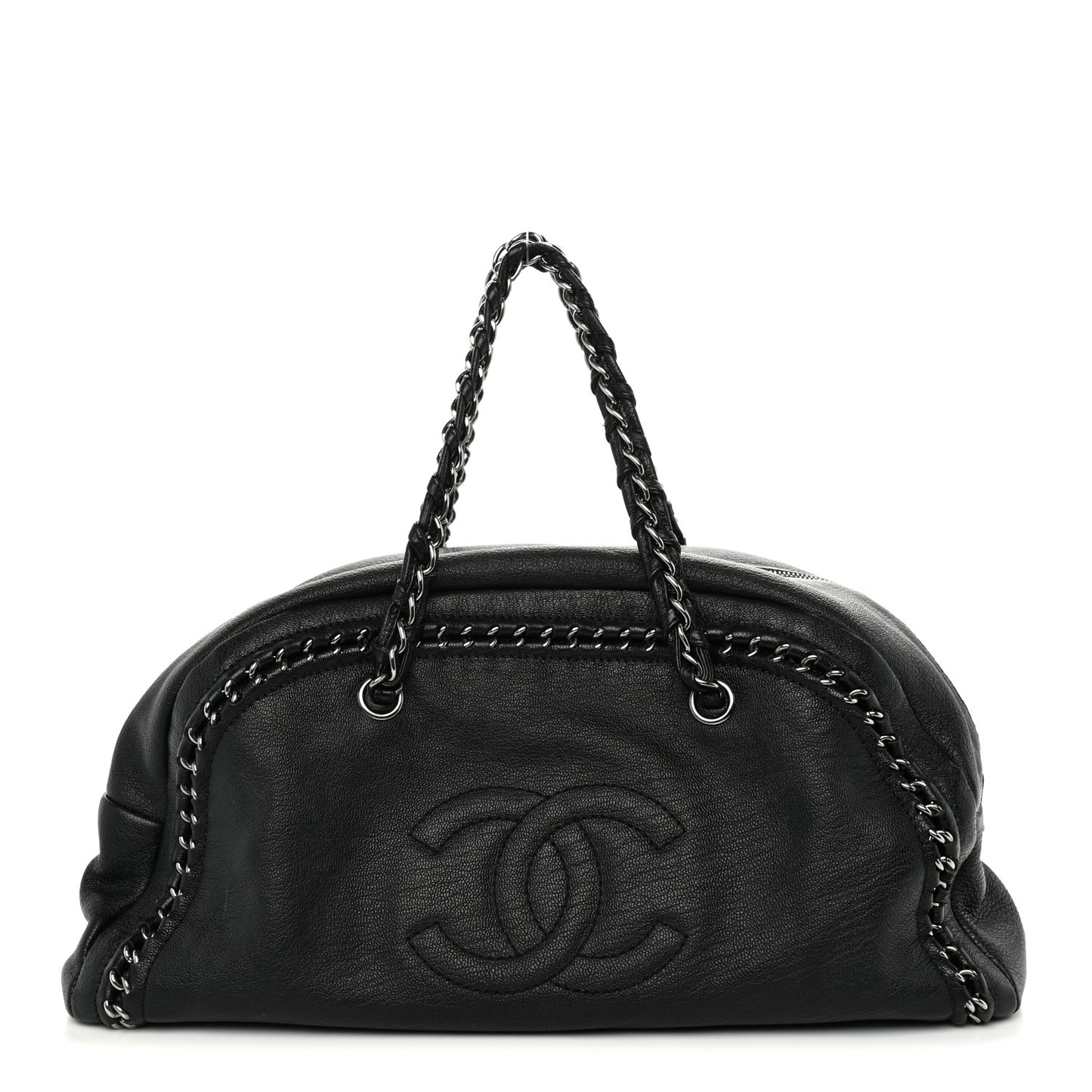 Deerskin Luxe Large Bowler Black