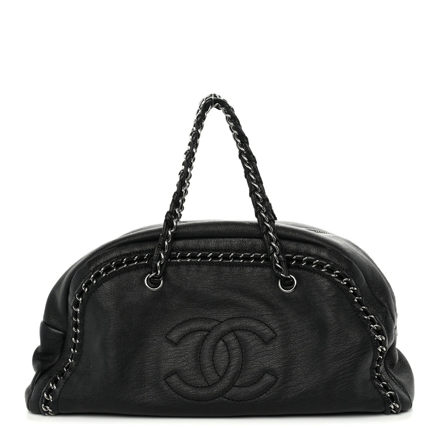 Chanel Deerskin Luxe Large Bowler Black 1 of 10