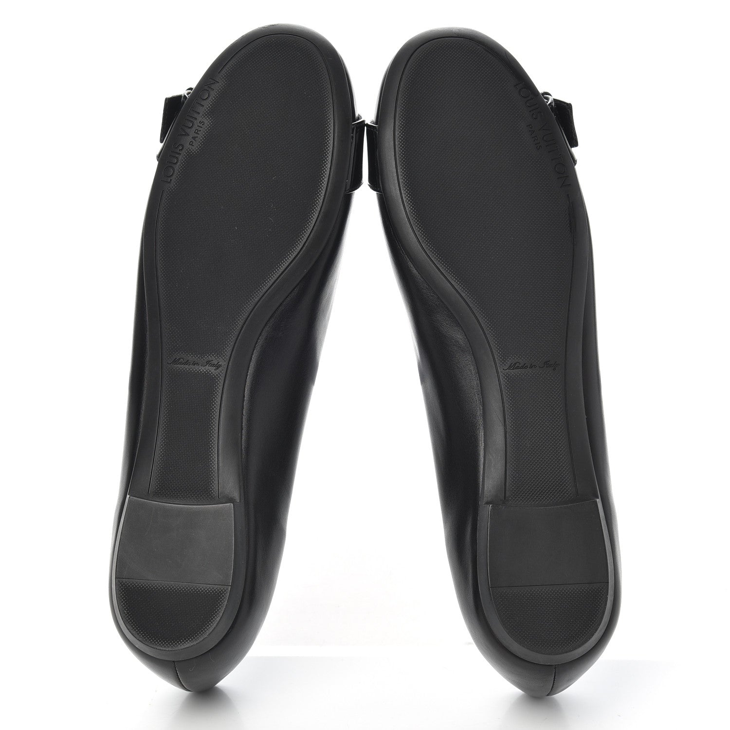 Louis Vuitton Calfskin Buckle Ballerina Flats 38.5 Black 5 of 15