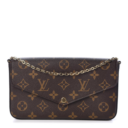 Louis Vuitton Monogram Pochette Felicie Chain Wallet Fuchsia 1 of 11
