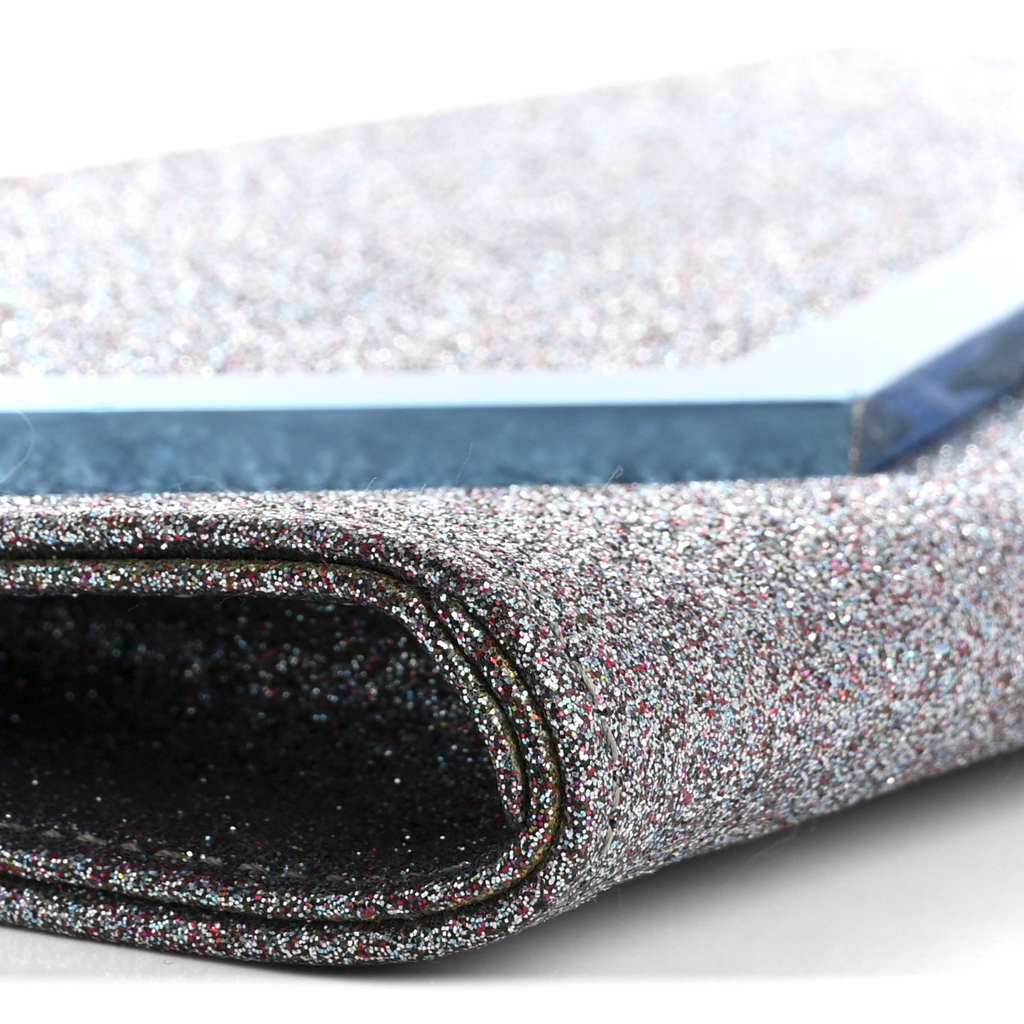 Glitter Fabric Erica Chain Clutch Multicolor
