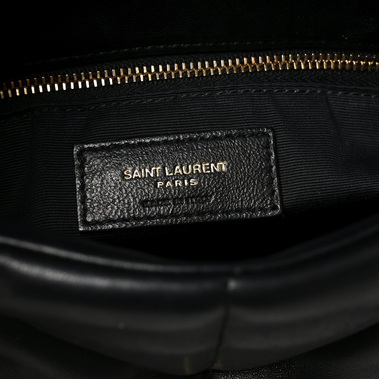 Saint Laurent Lambskin Quilted Small Loulou Puffer Monogram Chain Satchel Black 6 of 11