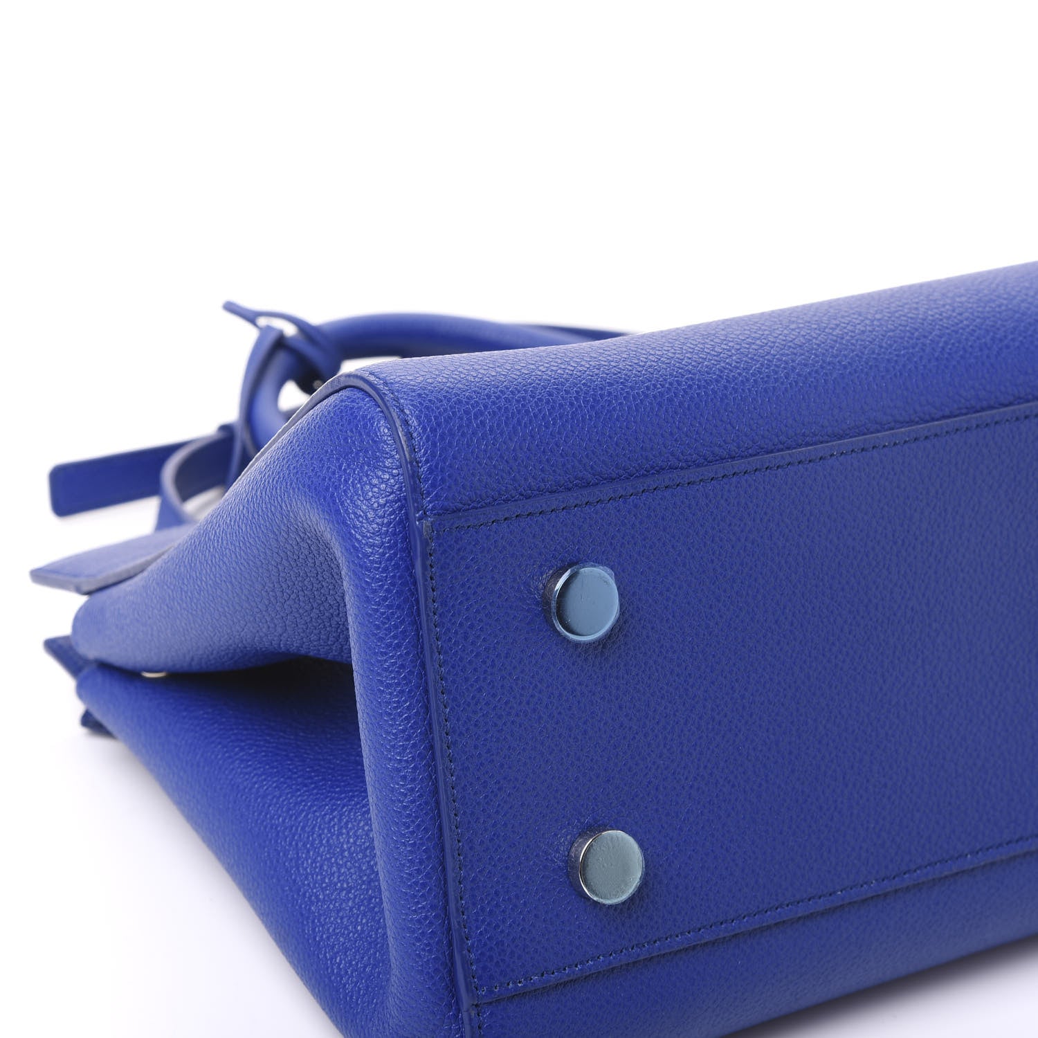 Saint Laurent Grained Calfskin Small Cabas Rive Gauche Royal Blue 5 of 10
