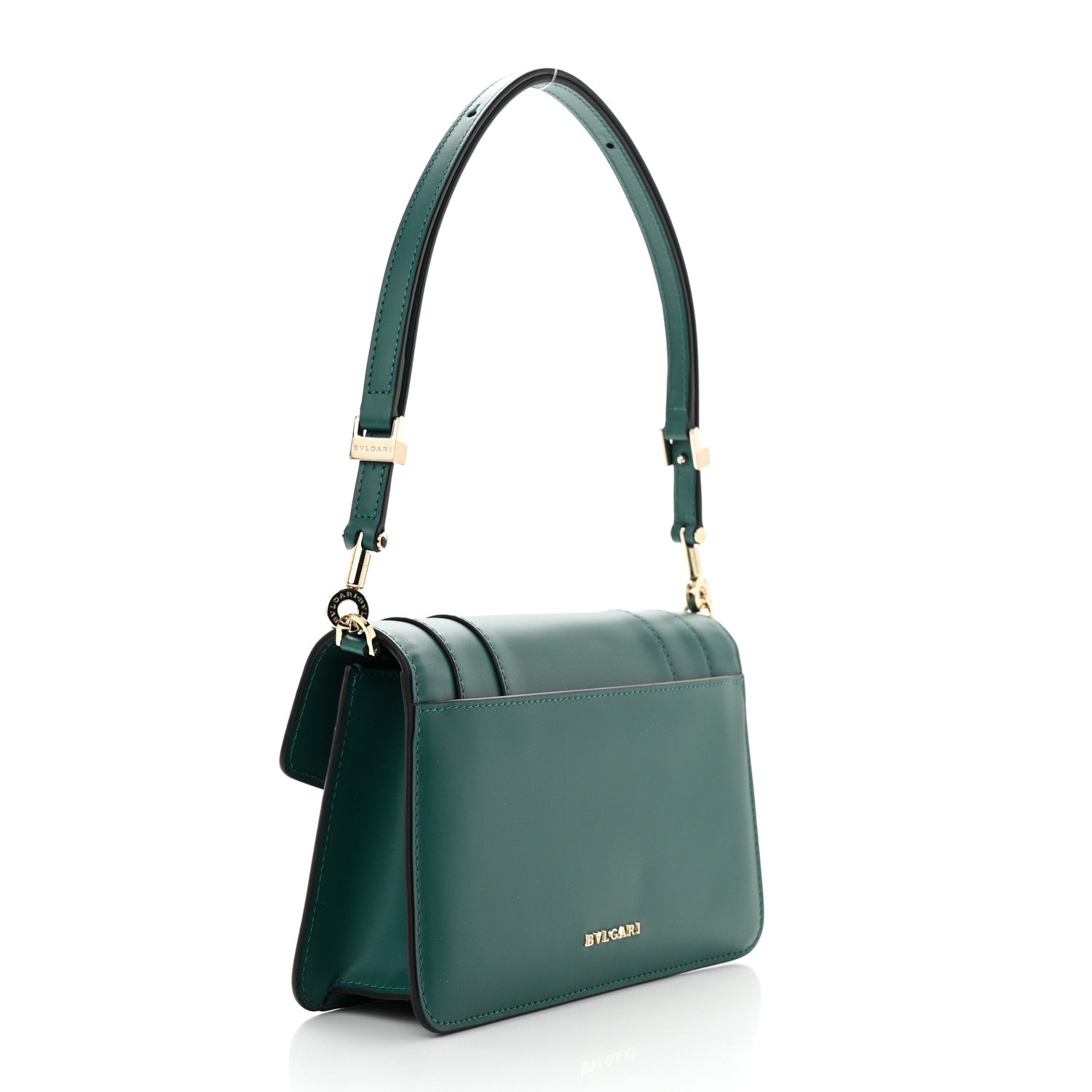 Bulgari Calfskin Serpenti Forever East West Shoulder Bag Emerald Green 2 of 10