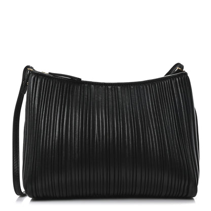 Mansur Gavriel Lambskin Pleated Shoulder Bag Black 1 of 9